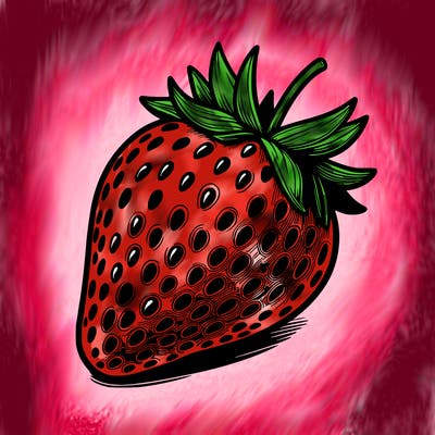 realstic strawberry