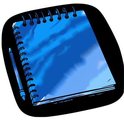 a blank sketch pad