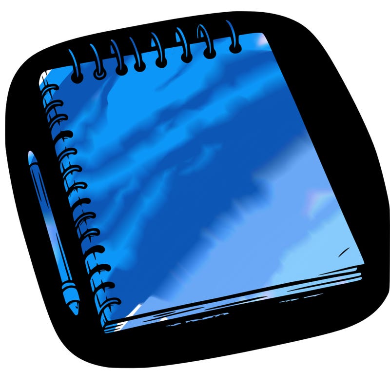 a blank sketch pad