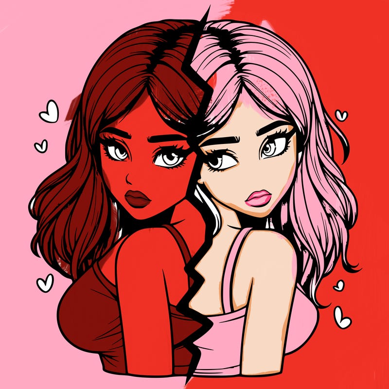 realistic girl split