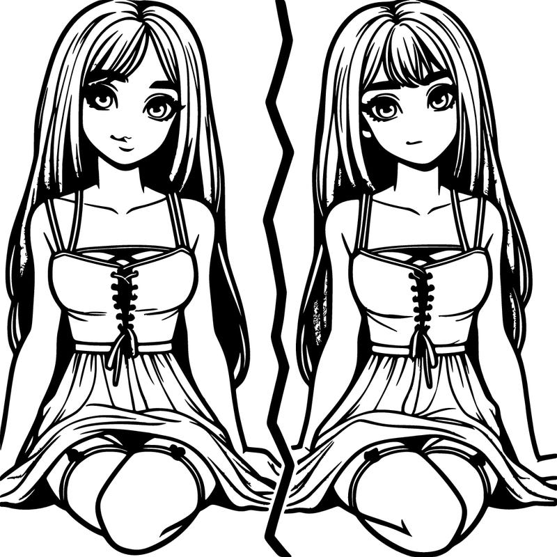 realistic girl split