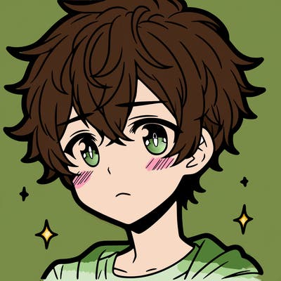 a cute anime teen boy