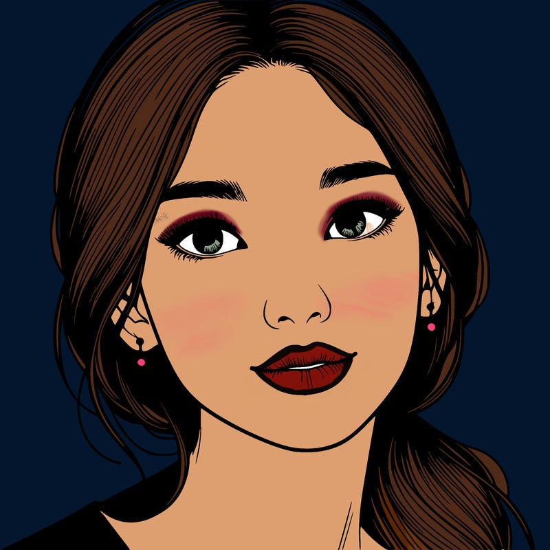 beautiful realistic asian woman