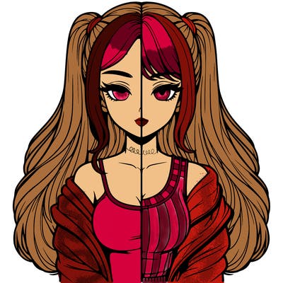 realistic girl split