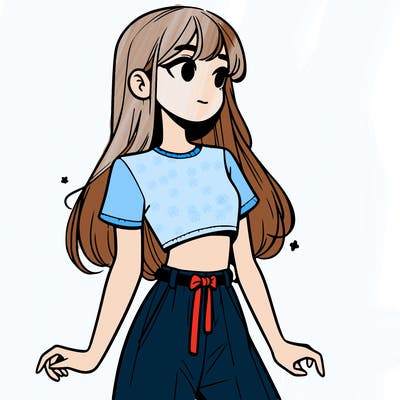 girl in a cute crop top