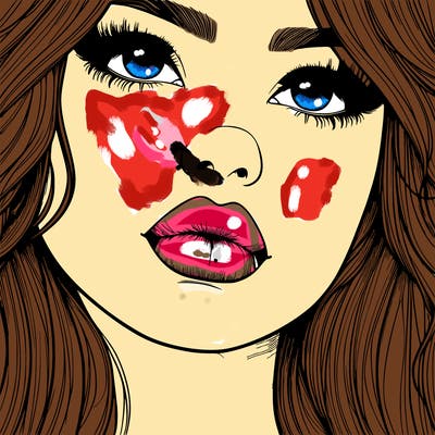 really realistic girl with lips