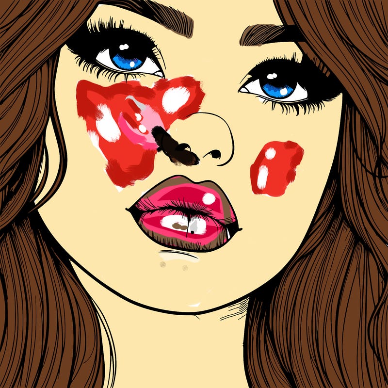 really realistic girl with lips
