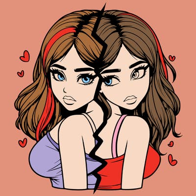 realistic girl split