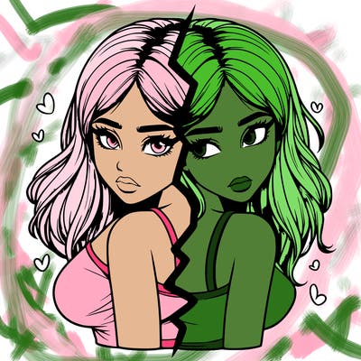 realistic girl split