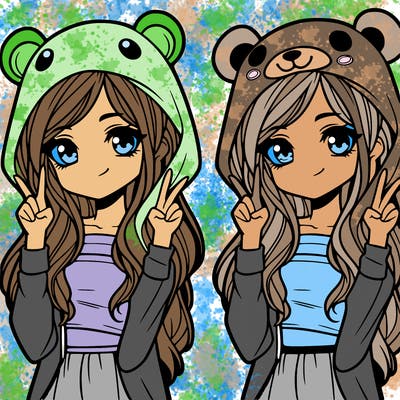 teen girl in animal costume