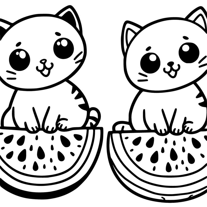 watermelon cat