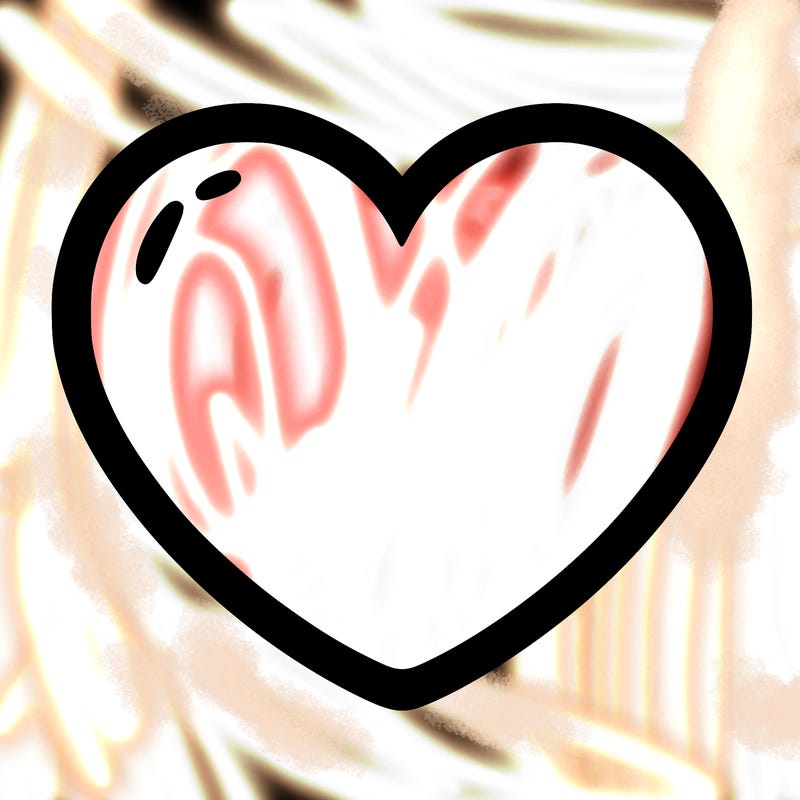 a blank heart