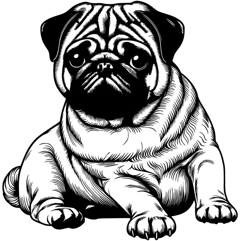 realistic pug
