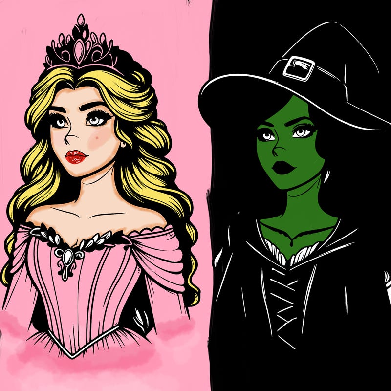 princess and witch realistic