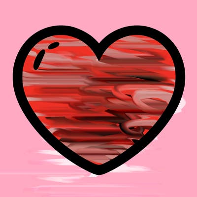a blank heart