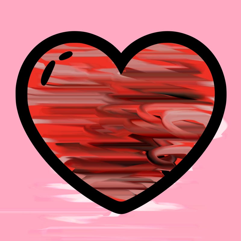 a blank heart