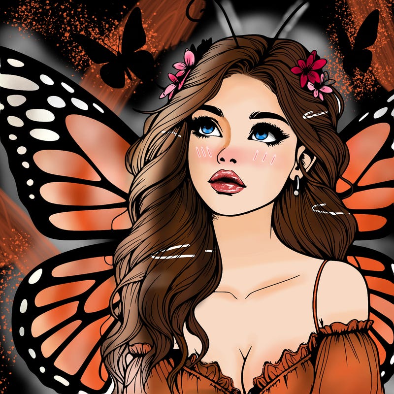 butterfly fairy realistic girl