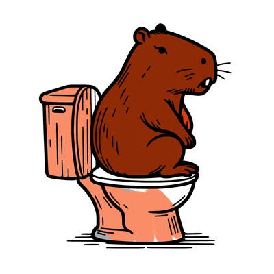 capybara on toilet