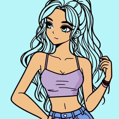 girl in crop top