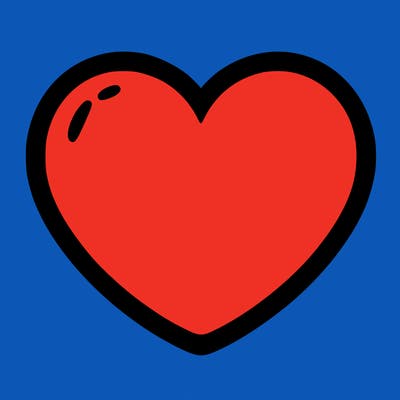 a blank heart
