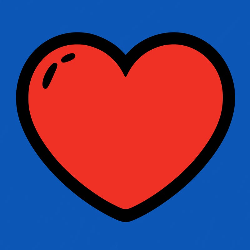 a blank heart