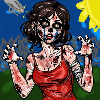 realistic zombie girl