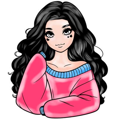 a beautiful girl in a big sweatshirt