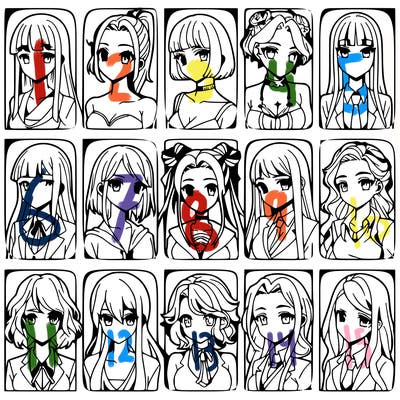 girls that look diffrent anime