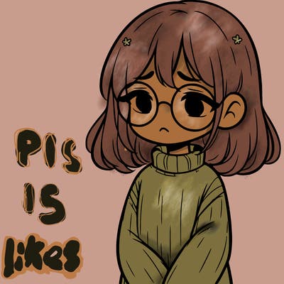 sad girl with glasses in a sweater