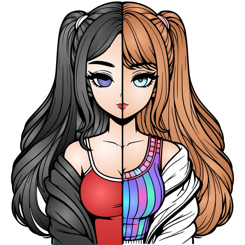 realistic girl split