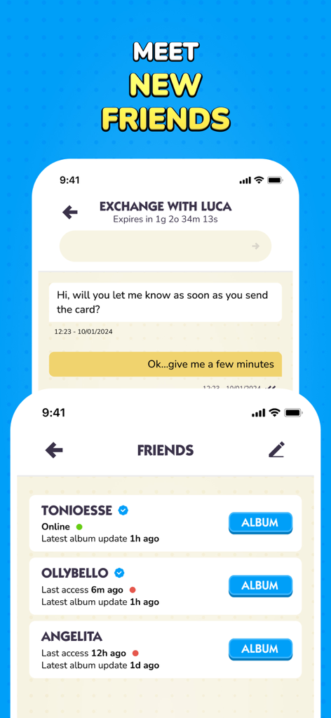 Sticker GO! - Lista de amigos do aplicativo Sticker GO e interface de bate-papo para troca de figurinhas