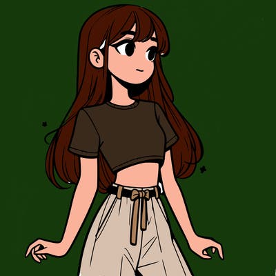 girl in a cute crop top