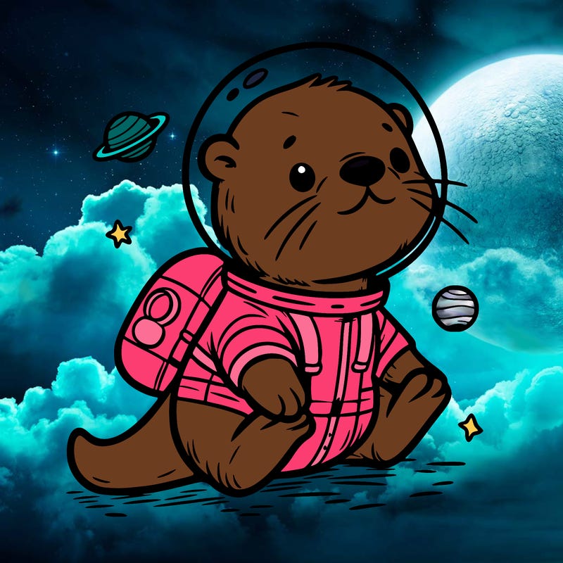 otter in a space suit