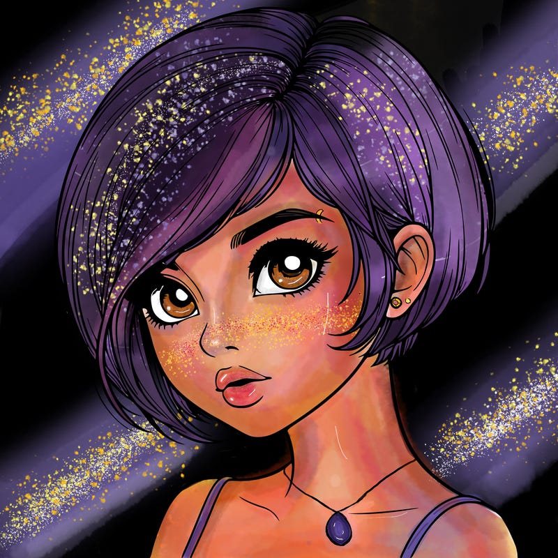 realistic girl with really short hair