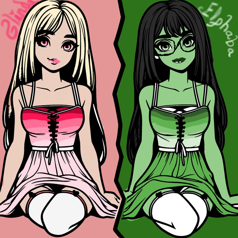 realistic girl split