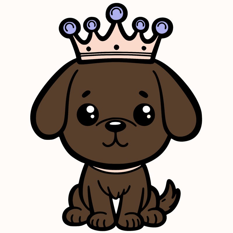 dog with a crown