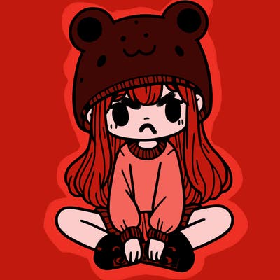 a girl wearing a frog hat and some frog socks