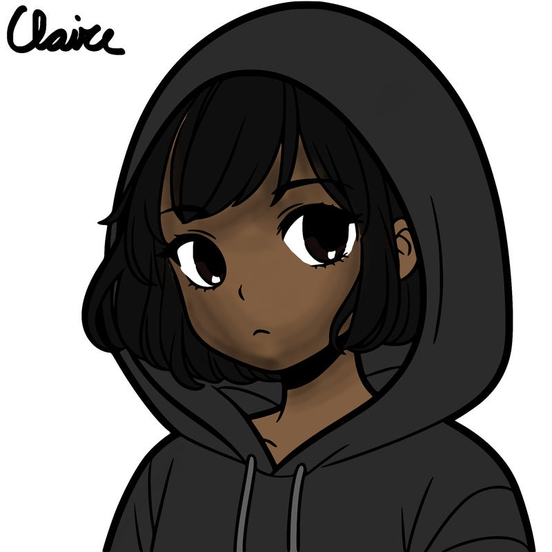 girl with short hair in hoodie
