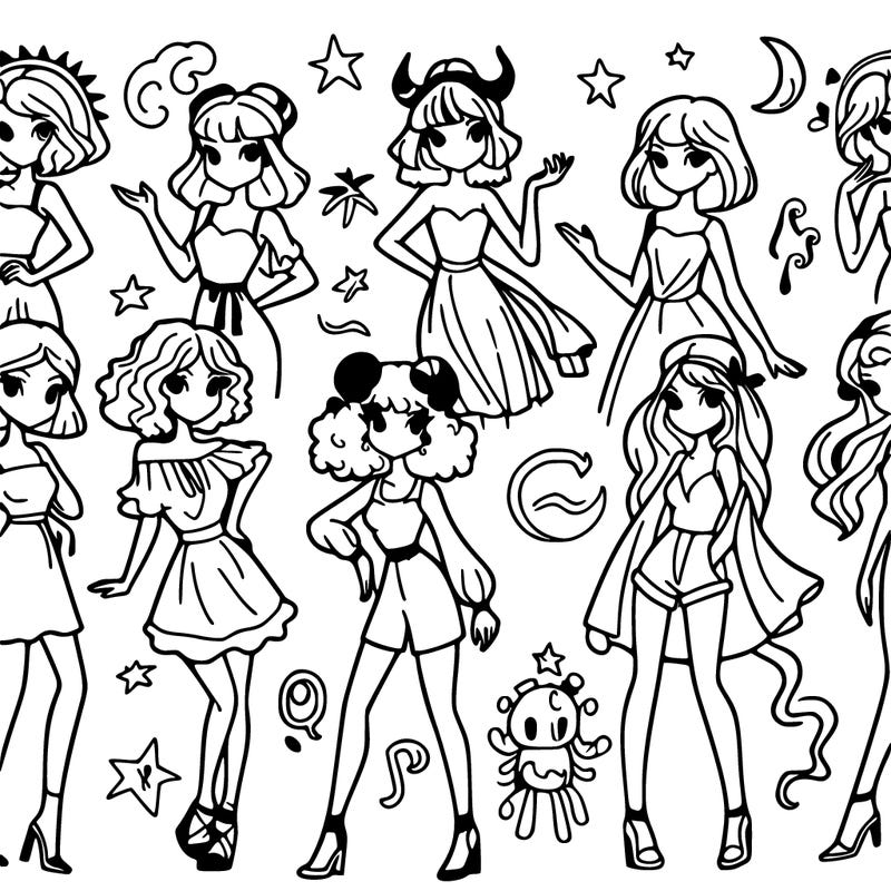 zodiac signs as girls