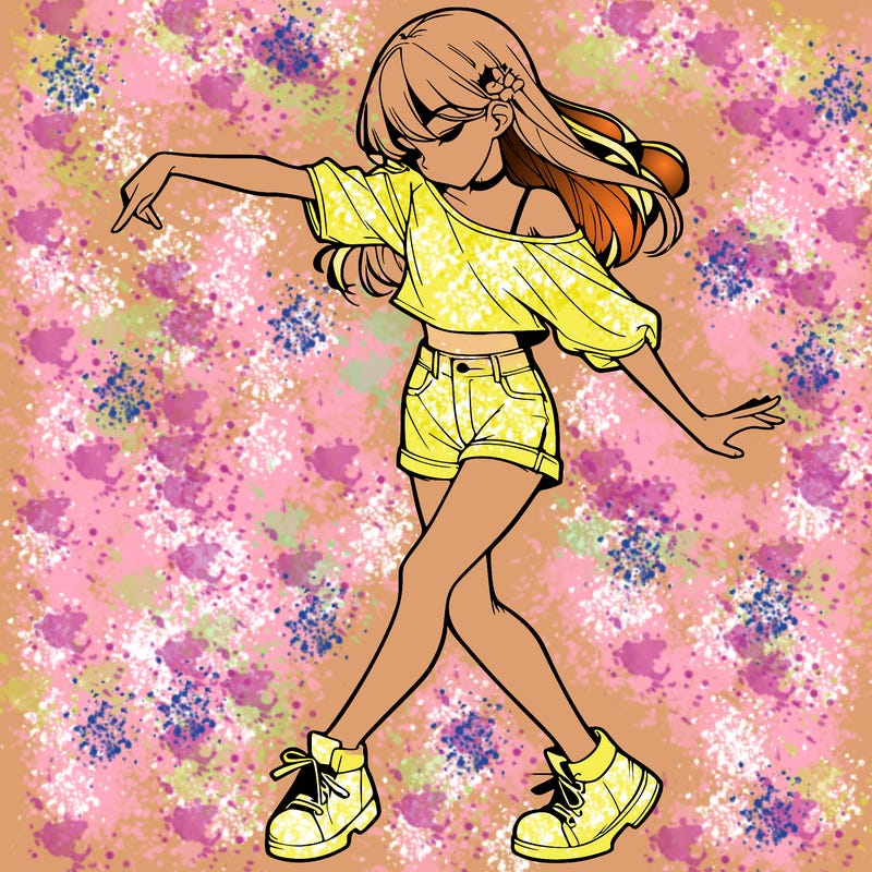 realistic girl danceing