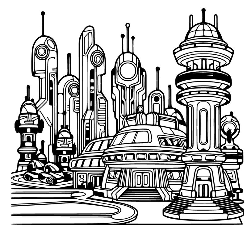 futuristic theme park