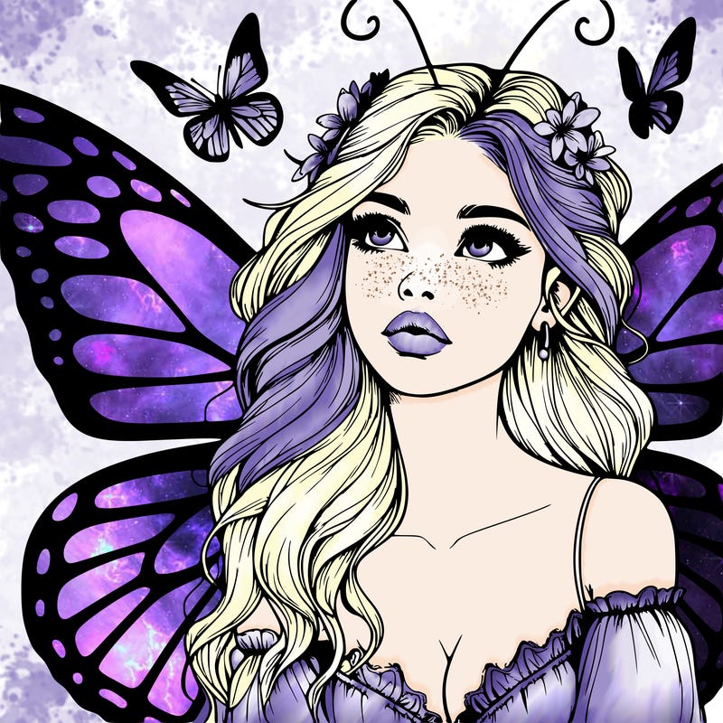 butterfly fairy realistic girl