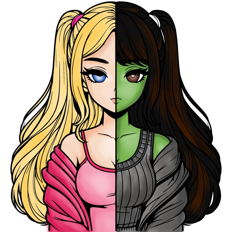 realistic girl split