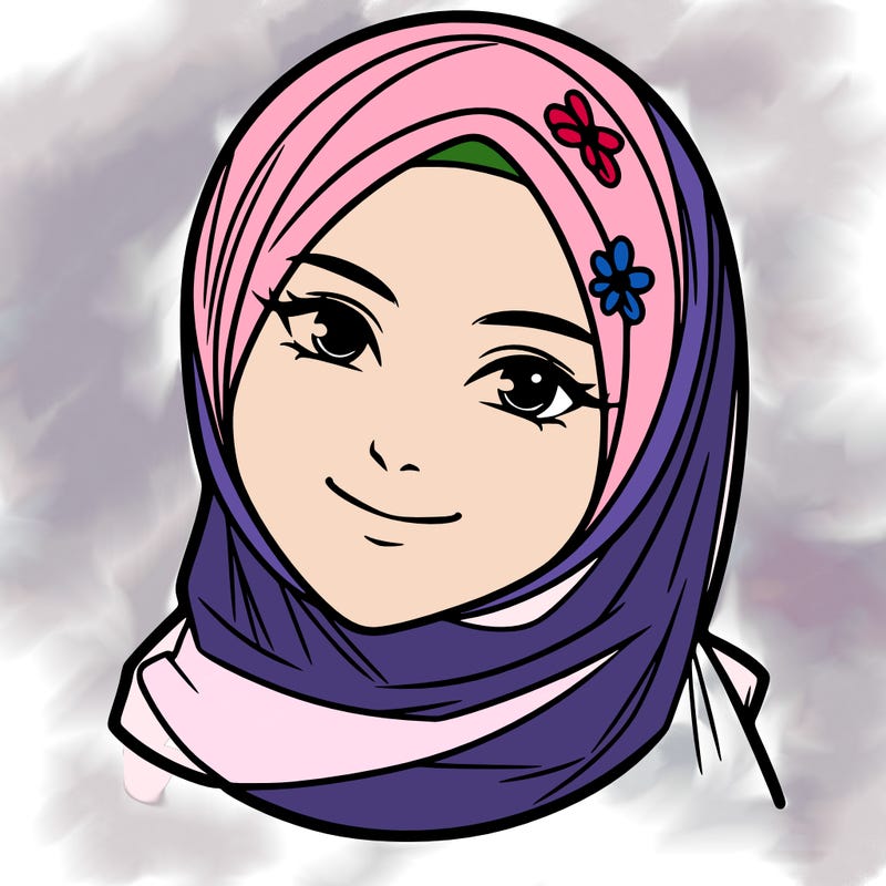 hijabi woman face