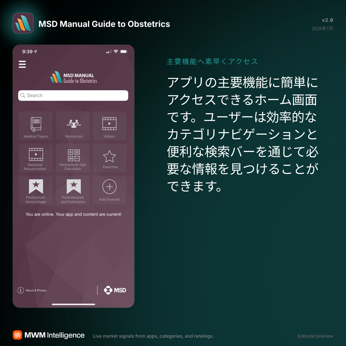 MSD Manual Guide to Obstetrics - メディカルアプリ | MWM