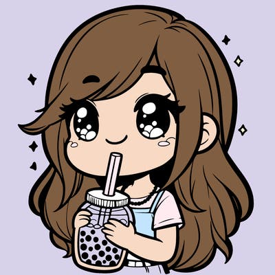 girl holding boba
