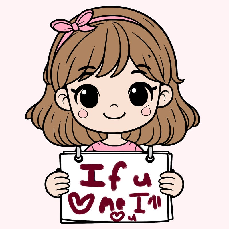 girl holding blank page