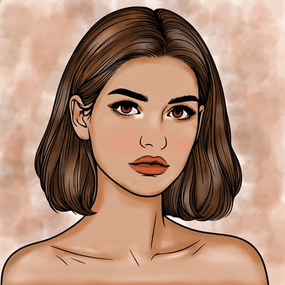 realistic portrait of woman