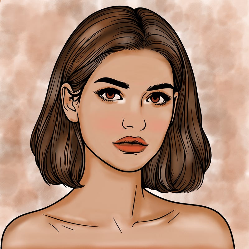 realistic portrait of woman