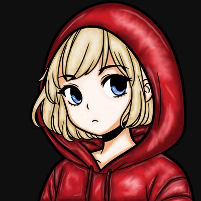 girl with short hair in hoodie